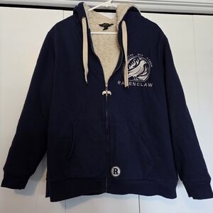 Warner Bros. Harry Potter Ravenclaw Navy Hoodie With Cream Fleece Jacket
